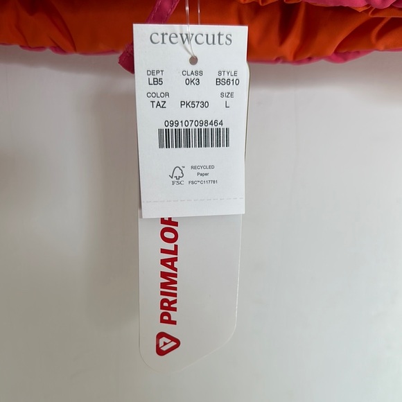 Crescita Kids Pink/Orange Puffer Jacket L - Picture 7 of 10